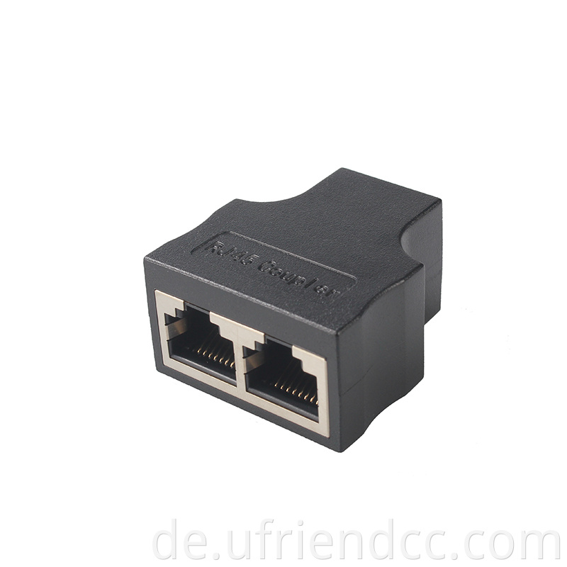 Heißer Verkauf von RJ45 Ethernet -Adapter weiblich bis 2 weiblicher Hafen